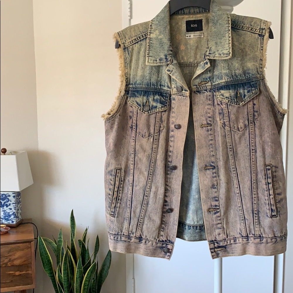 Vintage Distressed Denim Vest